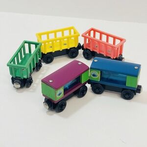 Thomas & Friends Wooden Railway Train Tank Engine Aquarium & Circus Cars Lot 5